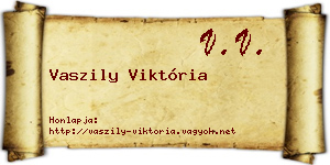Vaszily Viktória névjegykártya