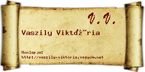Vaszily Viktória névjegykártya